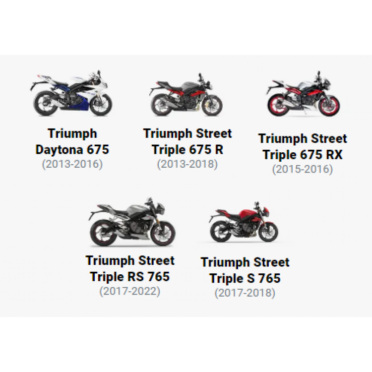 RG RACING Deri Tank Koruması (2 PARÇA) (TRİUMPH 675 DAYTONA/ STREET TRİPLE R /S /RS 765/ RX'13)