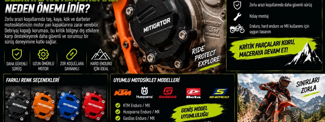 Enduro Motosikletlerde Debriyaj Kapağı Koruması Neden Önemlidir? Enduro Motosikletlerde Debriyaj Kapağı Koruması Neden Önemlidir?