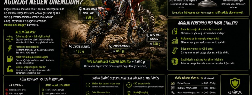 Enduro Motosiklette Koruma Ekipmanı Ağırlığı Neden Önemlidir?