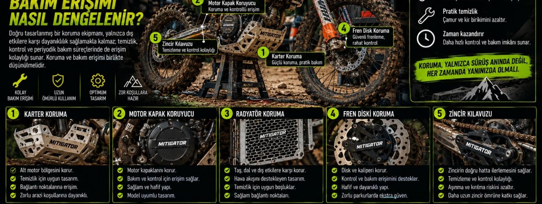 Enduro Motosikletlerde Koruma Ekipmanı ile Bakım Erişimi Nasıl Dengelenir? Enduro Motosikletlerde Koruma Ekipmanı ile Bakım Erişimi Nasıl Dengelenir?