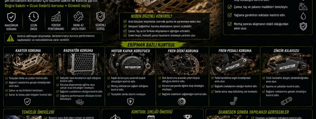 Enduro Motosikletlerde Koruma Ekipmanlarının Bakımı ve Periyodik Kontrolü