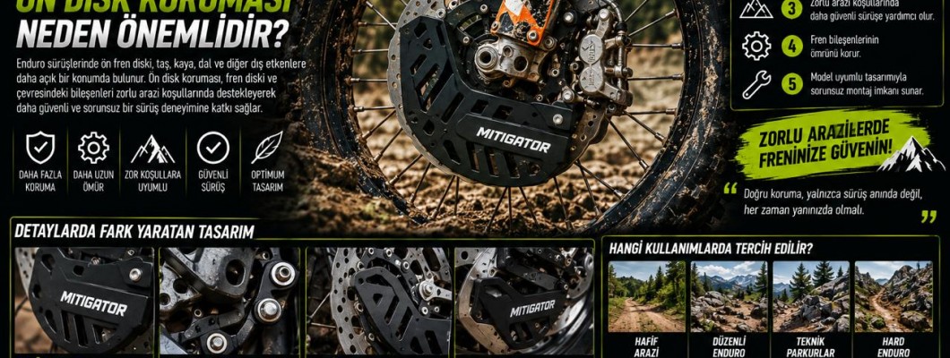 Enduro Motosikletlerde Ön Disk Koruması Neden Önemlidir? Enduro Motosikletlerde Ön Disk Koruması Neden Önemlidir?