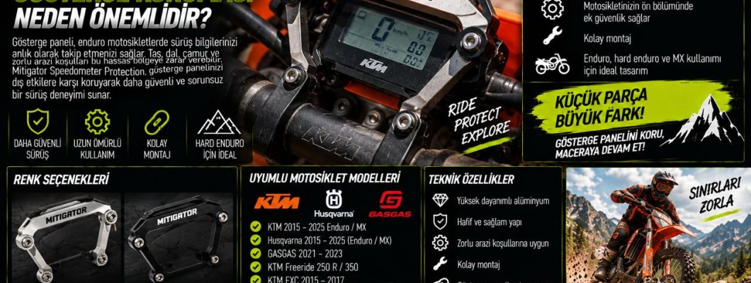 Enduro Motosikletlerde Speedometer Protection Nedir? Gösterge Koruması Neden Önemlidir? Enduro Motosikletlerde Speedometer Protection Nedir? Gösterge Koruması Neden Önemlidir?