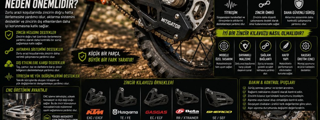 Enduro Motosikletlerde Zincir Kılavuzu Neden Önemlidir?